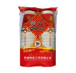 QH-ZB700清卉红色双排喜庆杯（加厚310克）